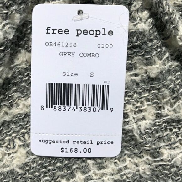 FREE PEOPLE Alpaca Duster Cardigan Grey Combination NWOT - Picture 6 of 13